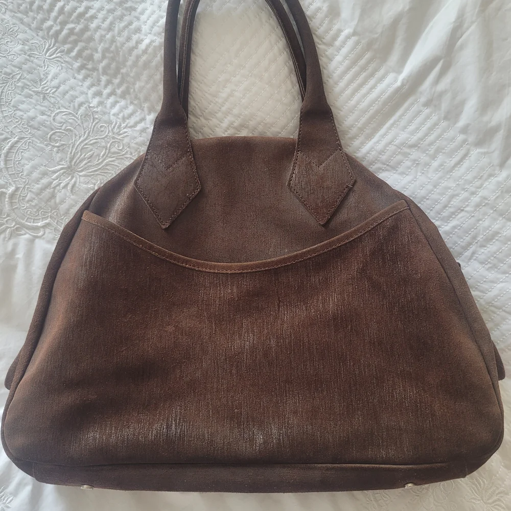 Vivienne Westwood  Brown Suede Leather Bag - Picture 2 of 3